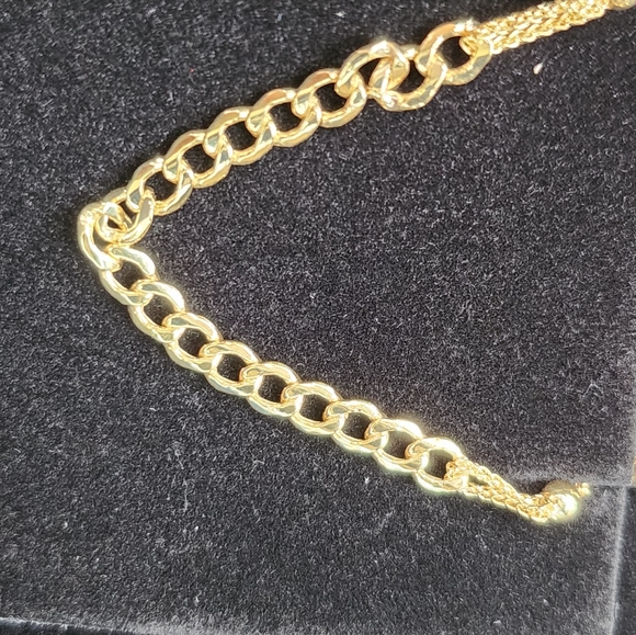 NWOT Curb Link Bolo Bracelet Yellow Gold - Picture 3 of 5